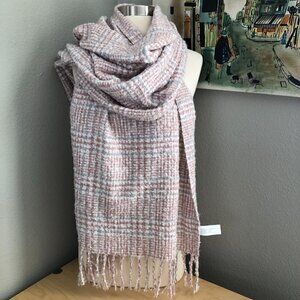 Beeline Chunky Knit Plaid Scarf - Balletcore